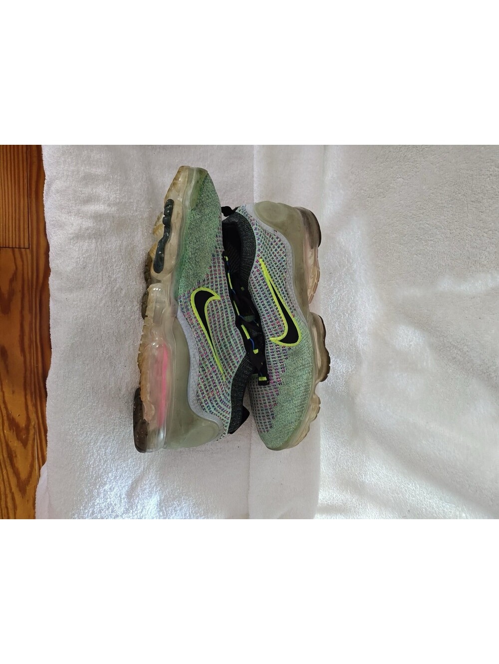 Nike Air Vapormax 2021 Flyknit NN, Volt  Black  Blue, Style DX3368 700, Sz 12